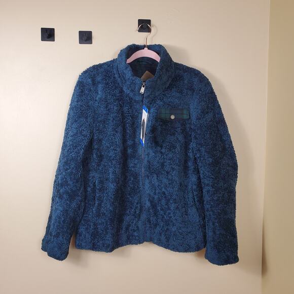 Pendleton Womens Sherpa Full Zip Jacket in Blue Size L - Picture 1 of 11
